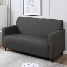 HOKIPO Grey  Stretchable 3 Seater Sofa Cover With Arm-image-49