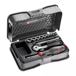 FACOM 6.35 mm (1/4 inch) Square Drive Socket Set Black, R.151-1P6 (Set of 12 Pcs)-13
