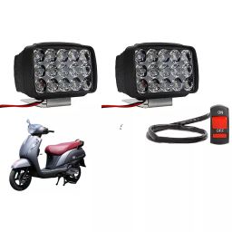 Cartronics 15  LED Fog Light With On/Off Switch for Suzuki Access 125 BS6 (Set of 2 Pcs)-42