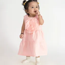 haus & kinder Girls Appliqued Sleeveless A-Line Dress-image-9