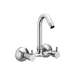 Jabra Sink Mixer Tap (M) Flora Series Brass Chrome Finish Wall Mount Silver-picture-30