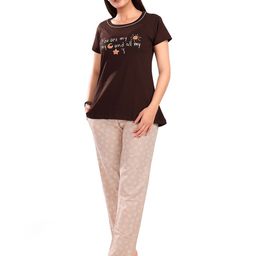SWEET MOON Printed Round Neck Night suit-image-31