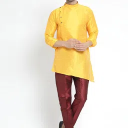 TS LIFESTYLE Men Regular Dupion Silk Kurta with Pyjamas-image-77