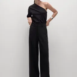 Marks & Spencer Women Flared High-Rise Wide Leg Trousers-image-68