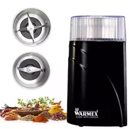 Warmex DWG-09 100ml Wet Jar and 90g Dry Jar, 200 W Black Mini Spice Dry And Wet Grinder, Black-36