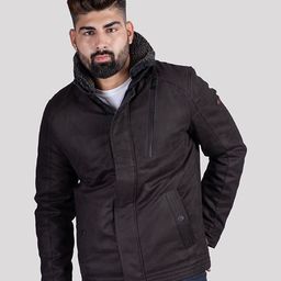 HUE & HIDE Men Colourblocked Longline Puffer Jacket image 2