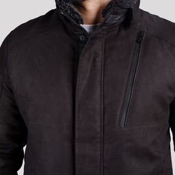 HUE & HIDE Men Colourblocked Longline Puffer Jacket image 3