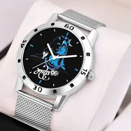 JUST LIKE Men Printed Dial & Stainless Steel Bracelet Style Straps Analogue Watch-image-63