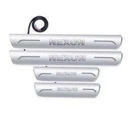 Auto Pearl Car Door Foot Step Led Sill/Scuff Plates Mirror Finish Silver Compatible For Tata Nexon 2020, LEDSillPLATE_Sil_Nexon2020 (Set of 4)-image-99