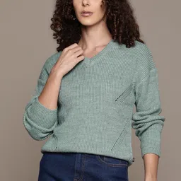 Roadster Women Solid Pullover Sweater-picture-33