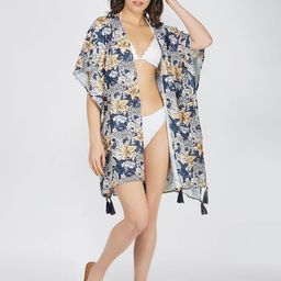 SZN Women Printed Tasselled Shrug-55