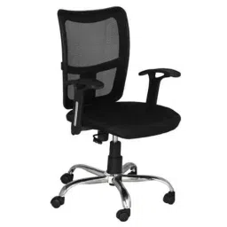 Ergonomica SKU-03 High Living Bravo Lb Net & Cloth High Back Black Office Chair-image-33