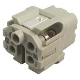 Harting Heavy Duty Connector Inserts / Modules INSERT, SOCKET, 4+E WAY, SCREW, 18-14AWG, 09 20 004 2711-12