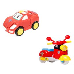 Vworld Unbreakable Friction Car with Unbreakable Scooter Toy Set of 2 - Multicolor-21