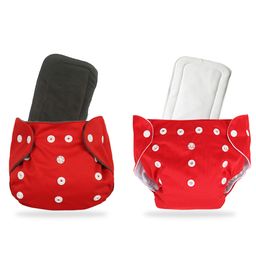 Chinmay Kids One Size Adjustable Baby Cloth Button Diaper - Washable/Reusable Nappies for Infants & Toddlers With Black Insert (8 X 8 inch) Pack of 2-10
