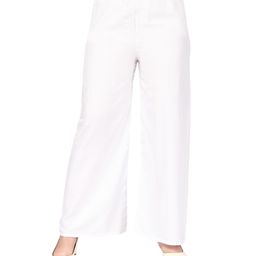 Aarika Cotton Solid Palazzo - White-image-41