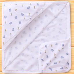 Ben Benny 100% Cotton Interlock Knit Wrapper with Hood & Ducky Print L 76 x B 76 cm - Lilac-image-7