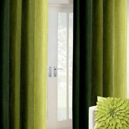 BELLA TRUE Green 2 Pieces Colourblocked Window Curtains-picture-34