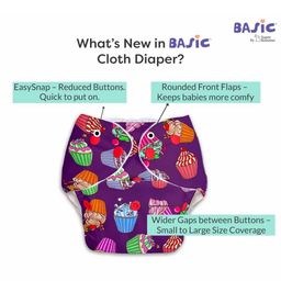 BASIC SuperBottoms Reusable Cloth Diaper for babies 0-3 Years | Freesize Adjustable, Washable and Reusable Cloth Diaper for babies | Outer Shell only | (No inserts included) - Pack of 3 image 2
