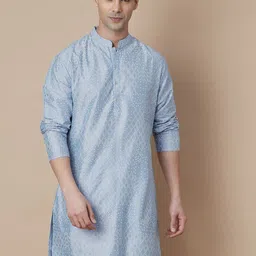 Melange by Lifestyle Men Geometric Embroidered Thread Work Kurta-image-51