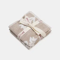 Fabindia Beige & White 2 Pieces Printed Cotton Face Towels-image-64