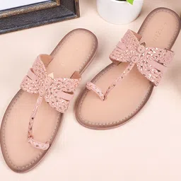 Ozuri Women Embellished Ethnic One Toe Flats-picture-26