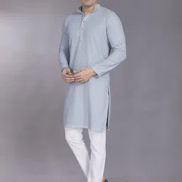 DIVISIVE Men Embroidered Regular Sequinned Kurta with Pyjamas-53