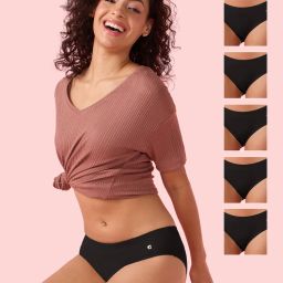 Enamor CR17-Stretch Cotton Antimicrobial & Stain Release Finish Hipster Panty (Pack of 5)-picture-33