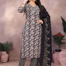 Rangita Women Floral Embroidered Kurta with Trousers & Dupatta-32
