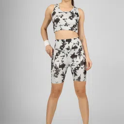 POOJARAN SAREE Women Floral Printed High-Rise Training or Gym Sports Shorts-picture-47