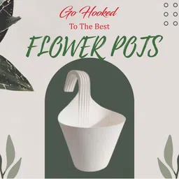 go hooked Hook Railing Planter Hanging Pots for Plant image 2