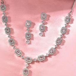 Anouk Silver-Plated Brass Artificial Beads Necklace & Earrings-picture-1