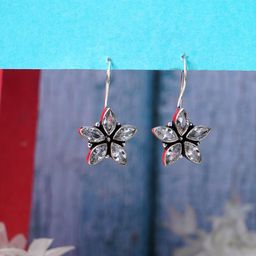Bamboo Tree Jewels Crystals Studded Floral Drop Earrings-image-39