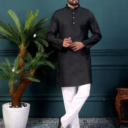 KUNDALI KAKSHAY Men Regular Pure Cotton Kurta with Trousers-image-9