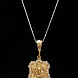Exotic India Unisex Stone Studded Chaturbhuja Lord Ganesha Pendant-picture-5