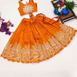 Shoryam Fashion Girls Art Silk Ready to Wear Lehenga Choli-53