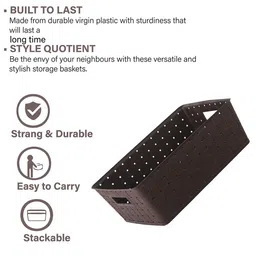 Kuber Industries Brown Set of 2 Regular Multi-Utility Organisers image 4