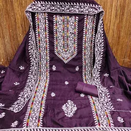HMP Fashion Embroidered Unstitched Dress Material-image-25