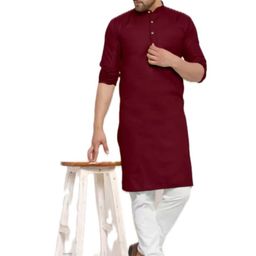 ANUJ FASHION Men Mandarin Collar Straight Kurta-picture-33