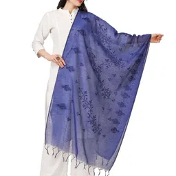 A R SILK DUPATTA HUB Ethnic Motifs Embroidered Cotton Dupatta With Thread Work-picture-21