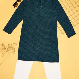 indus route by Pantaloons Boys Regular Pure Cotton Kurta with Pyjamas-29