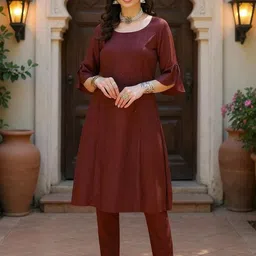 SZN Women Embroidered Regular Sequinned Kurta with Trousers-picture-2