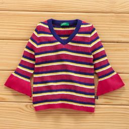 UCB Full Sleeves Stripe Sweater - Red Yellow Blue-image-78