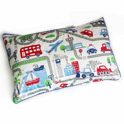 Silverlinen Cotton Zippered Single Pillow Cover Busy Street Print - Mutlicolor-image-37