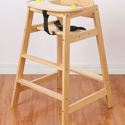 Babyhug Montreal Modern Pine Wood High Chair - Brown-15
