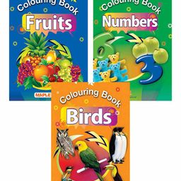 Maple Press Birds Fruits and Numbers Coloring Books Set of 3 - English-22