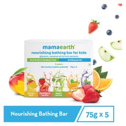 Mama Earth Nourishing Bathing Bar Pack of 5  75 Grams Each-image-92
