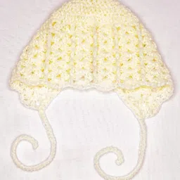 Knits & Knots Solid Color Shell Bonnet - Circumference 32cm - Cream-picture-12