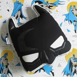 Silverlinen 100%Cotton Batman Mask Shape Cushion - Black-picture-29