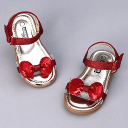 Cute Walk by Babyhug Party Wear Sandals - Red-image-38